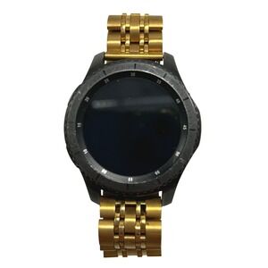 PARTS Samsung Gear S3 Frontier SM-R760 Smartwatch Black Gold - UNTESTED NO POWER